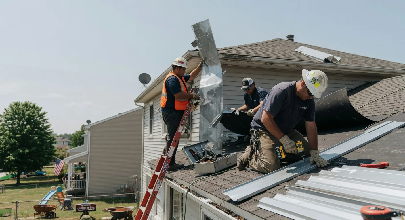 Storm Damage Metal Roof Repair in West Lebanon, PA